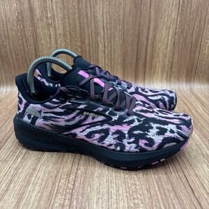 Brooks Launch GTS 10 Women Running Shoes Pink Black Tiger Stripe 8.5 1203991B010